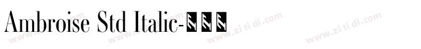 Ambroise Std Italic字体转换